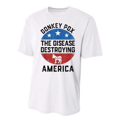 Donkey Pox The Disease Destroying America Donkeypox Back Performance Sprint T-Shirt