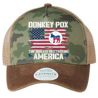 Donkey Pox The Disease Destroying America Funny Anti Biden Legacy Tie Dye Trucker Hat