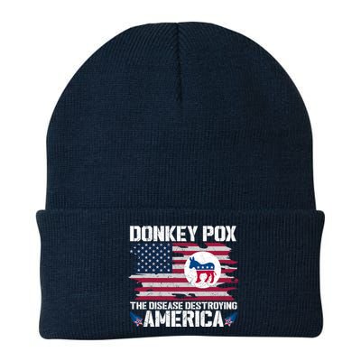 Donkey Pox The Disease Destroying America Funny Anti Biden Knit Cap Winter Beanie