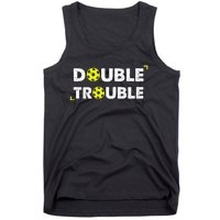 Double Pickleball Trouble Pickle Ball Pickle Ball Player Tank Top