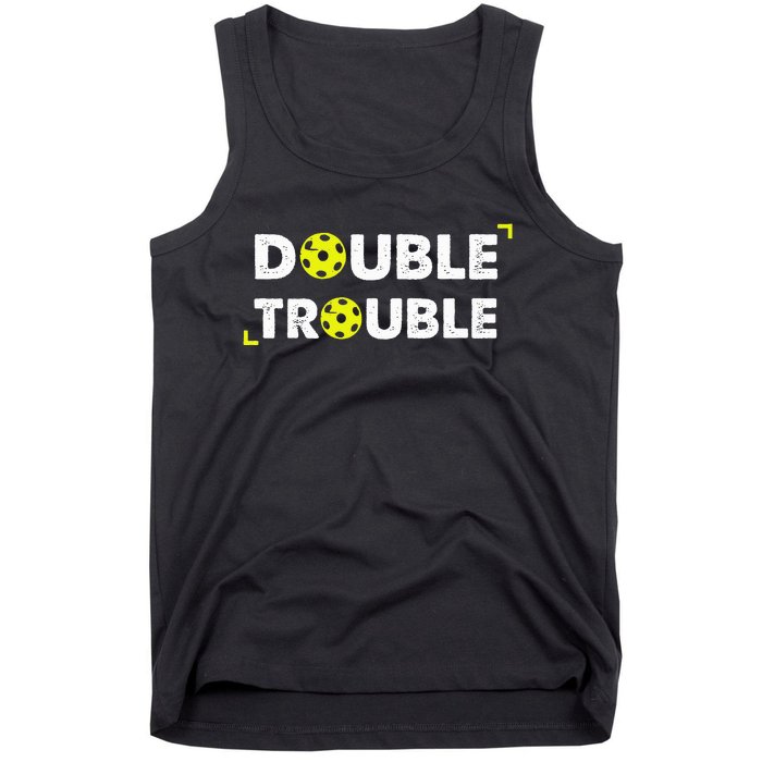 Double Pickleball Trouble Pickle Ball Pickle Ball Player Tank Top