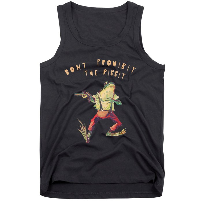 Don't Prohibit The Ribbit Frog Groovy Tank Top