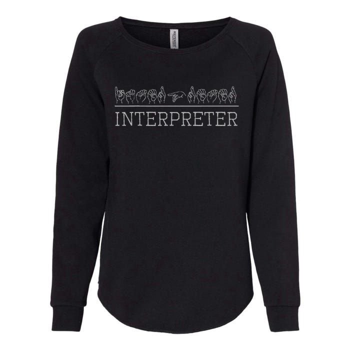 Deaf Pride Trendy Interpreter Asl Sign Language Gift Womens California Wash Sweatshirt