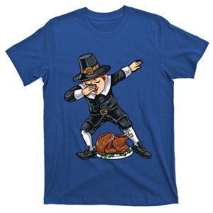 Dabbing Pilgrim Turkey Thanksgiving Funny Gift T-Shirt