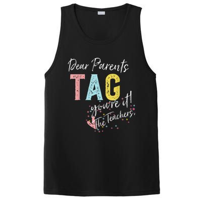 Dear Parents Tag YouRe It Love Teachers PosiCharge Competitor Tank