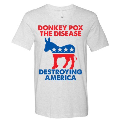 Donkey Pox The Disease Destroying America DonkeyPox V-Neck T-Shirt