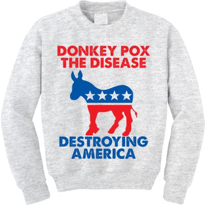 Donkey Pox The Disease Destroying America DonkeyPox Kids Sweatshirt