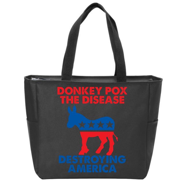 Donkey Pox The Disease Destroying America DonkeyPox Zip Tote Bag
