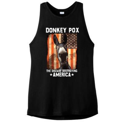 Donkey Pox The Disease Destroying America Donkeypox Funny Ladies PosiCharge Tri-Blend Wicking Tank