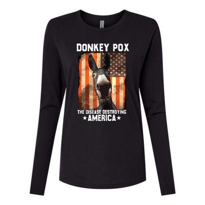 Donkey Pox The Disease Destroying America Donkeypox Funny Womens Cotton Relaxed Long Sleeve T-Shirt