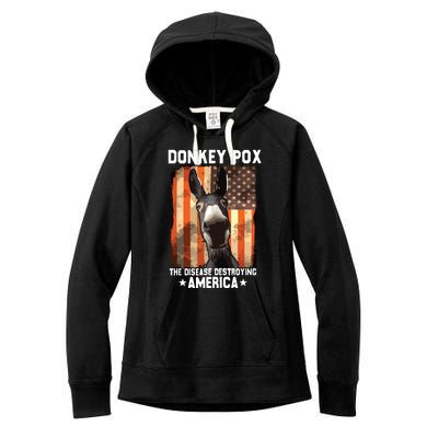 Donkey Pox The Disease Destroying America Donkeypox Funny Women's Fleece Hoodie