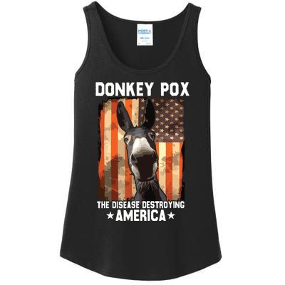 Donkey Pox The Disease Destroying America Donkeypox Funny Ladies Essential Tank