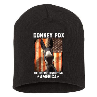 Donkey Pox The Disease Destroying America Donkeypox Funny Short Acrylic Beanie