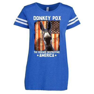 Donkey Pox The Disease Destroying America Donkeypox Funny Enza Ladies Jersey Football T-Shirt