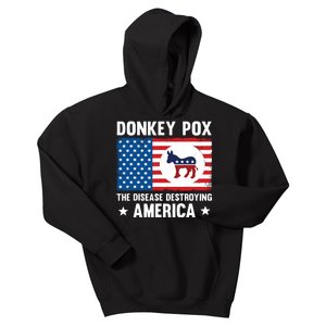 Donkey Pox The Disease Destroying America Funny Anti Biden Kids Hoodie