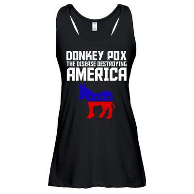 Donkey Pox The Disease Destroying America Anti Biden Ladies Essential Flowy Tank