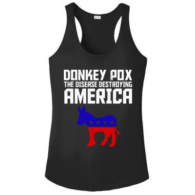 Donkey Pox The Disease Destroying America Anti Biden Ladies PosiCharge Competitor Racerback Tank