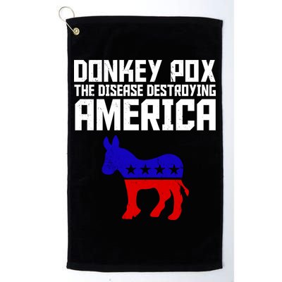 Donkey Pox The Disease Destroying America Anti Biden Golf Towel