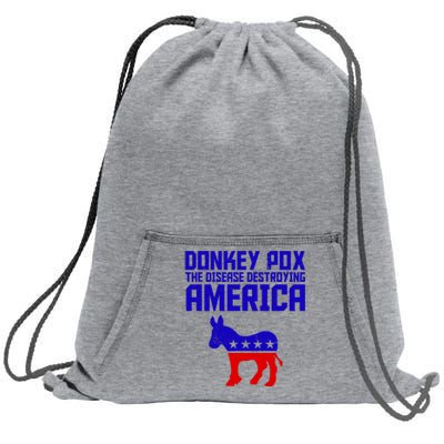 Donkey Pox The Disease Destroying America Anti Biden Sweatshirt Cinch Pack Bag