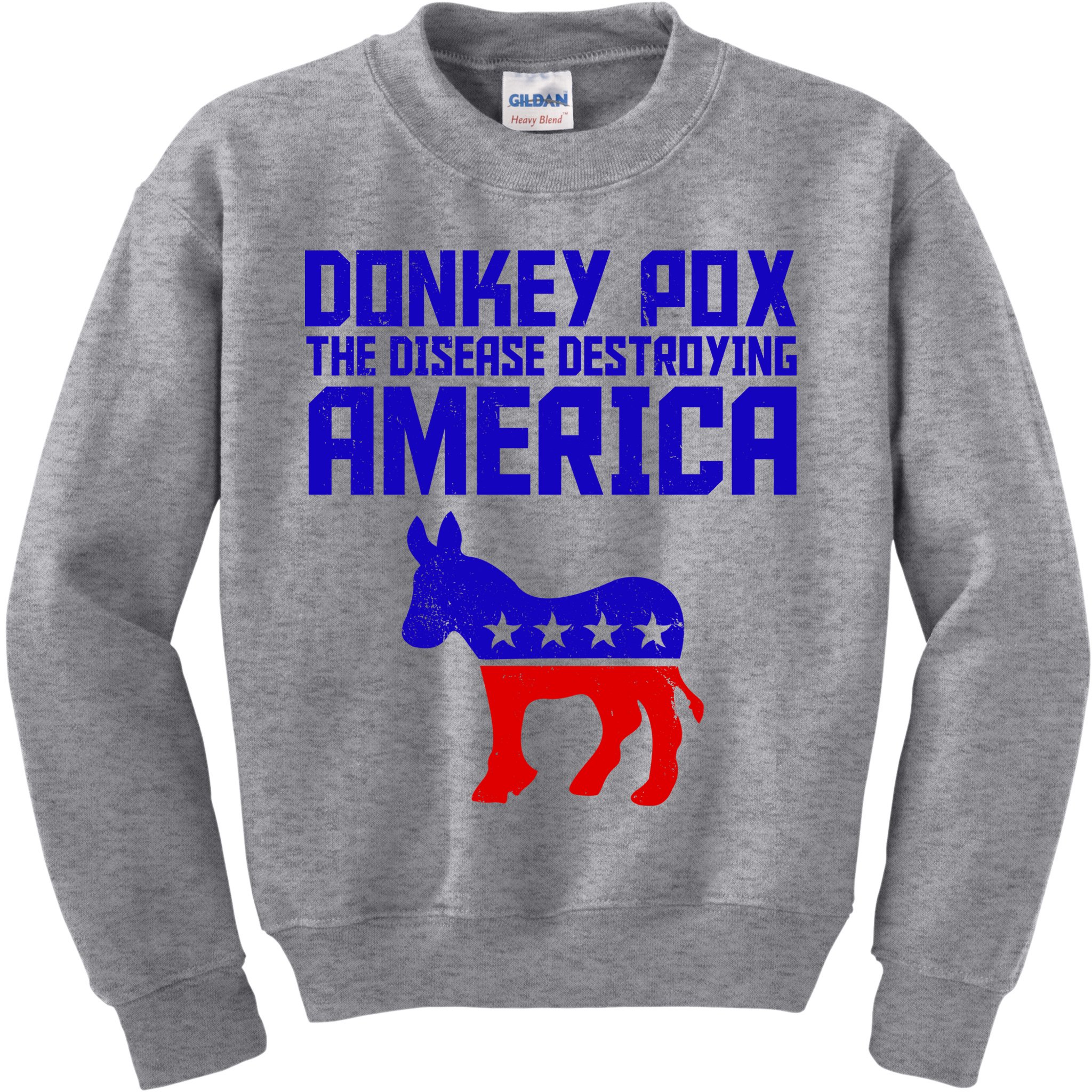 Donkey Pox The Disease Destroying America Anti Biden Kids Sweatshirt