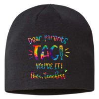 Dear Parents Tag Youre It Love Teacher Groovy Funny Teacher Sustainable Beanie