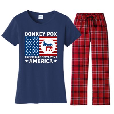 Donkey Pox The Disease Destroying America Women's Flannel Pajama Set