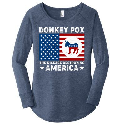 Donkey Pox The Disease Destroying America Women's Perfect Tri Tunic Long Sleeve Shirt