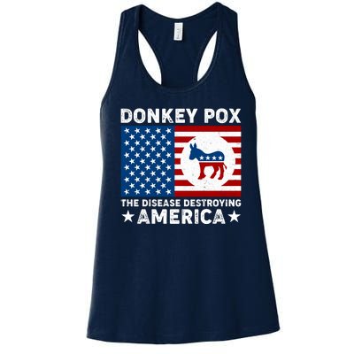 Donkey Pox The Disease Destroying America Women's Racerback Tank