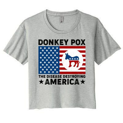 Donkey Pox The Disease Destroying America Women's Crop Top Tee