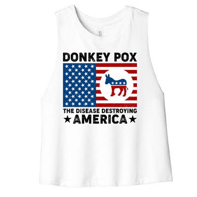 Donkey Pox The Disease Destroying America Women's Racerback Cropped Tank