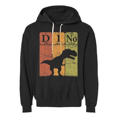 Dinosaur Periodic Table Elements T Rex Dino Paleontologist Garment-Dyed Fleece Hoodie