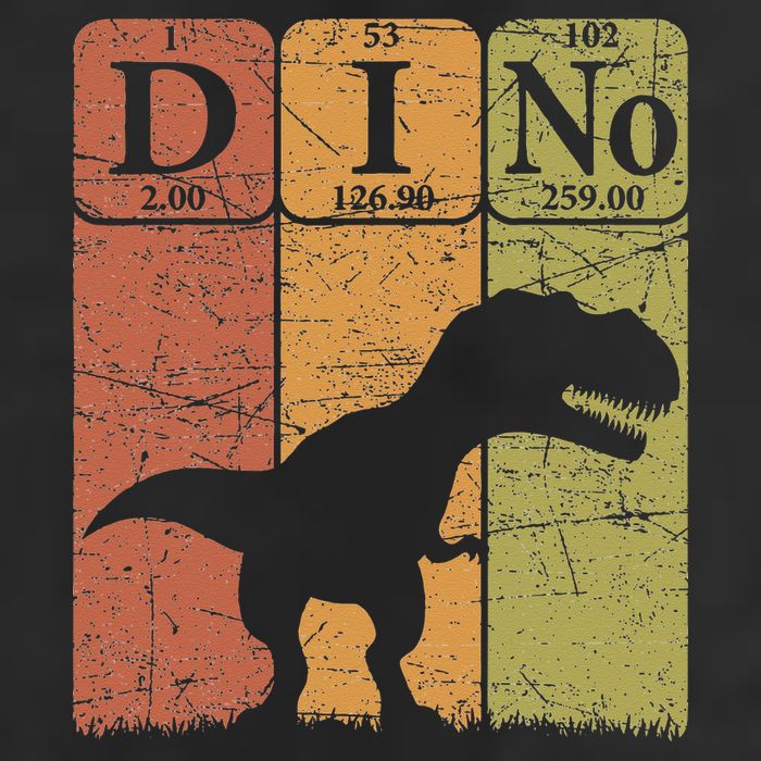Dinosaur Periodic Table Elements T Rex Dino Paleontologist 7 Panel Mesh Trucker Snapback Hat