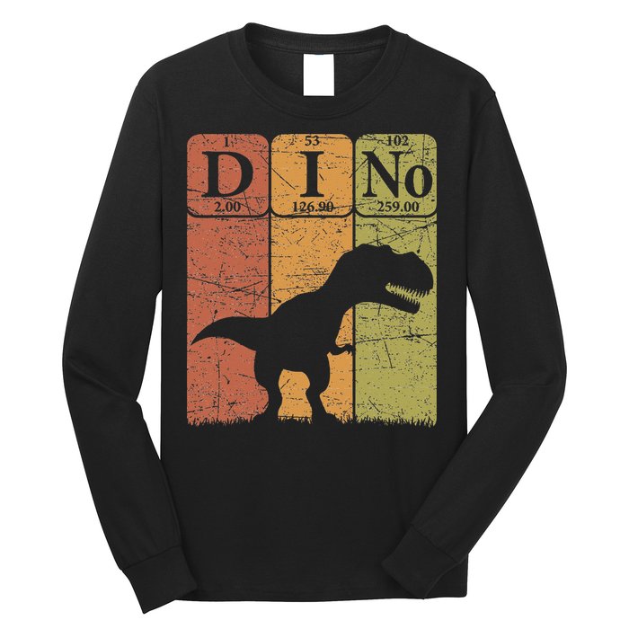 Dinosaur Periodic Table Elements T Rex Dino Paleontologist Long Sleeve Shirt