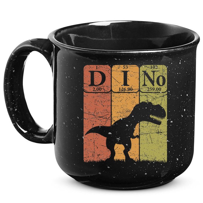 Dinosaur Periodic Table Elements T Rex Dino Paleontologist 15oz Campfire Ceramic Mug