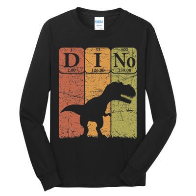 Dinosaur Periodic Table Elements T Rex Dino Paleontologist Tall Long Sleeve T-Shirt