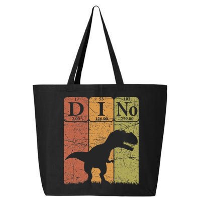 Dinosaur Periodic Table Elements T Rex Dino Paleontologist 25L Jumbo Tote