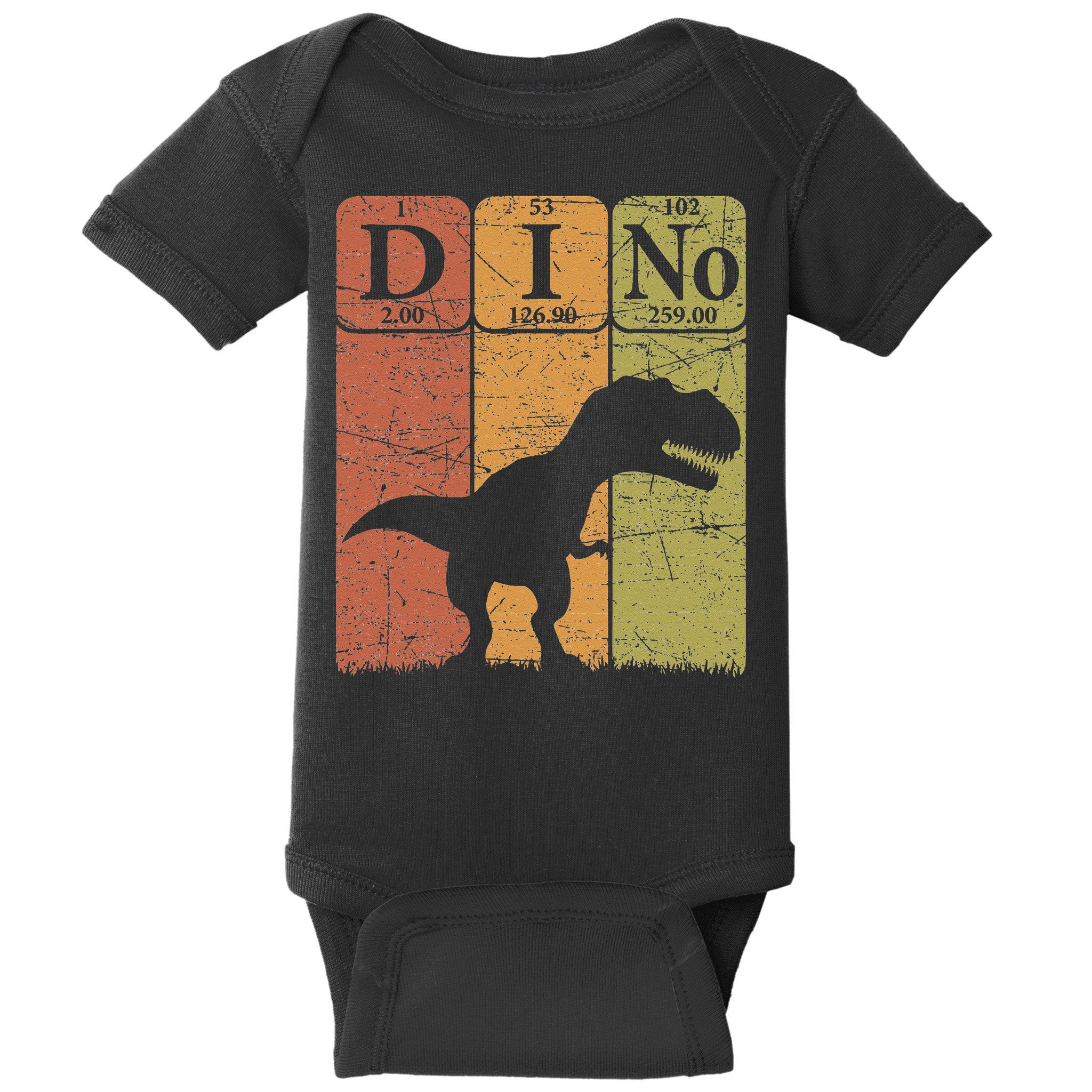 Dinosaur Periodic Table Elements T Rex Dino Paleontologist Baby Bodysuit