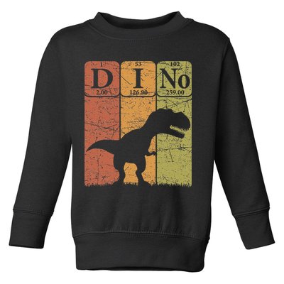 Dinosaur Periodic Table Elements T Rex Dino Paleontologist Toddler Sweatshirt