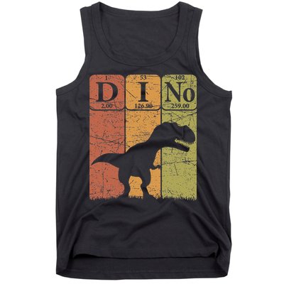 Dinosaur Periodic Table Elements T Rex Dino Paleontologist Tank Top