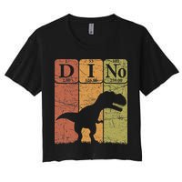 Dinosaur Periodic Table Elements T Rex Dino Paleontologist Crop Top