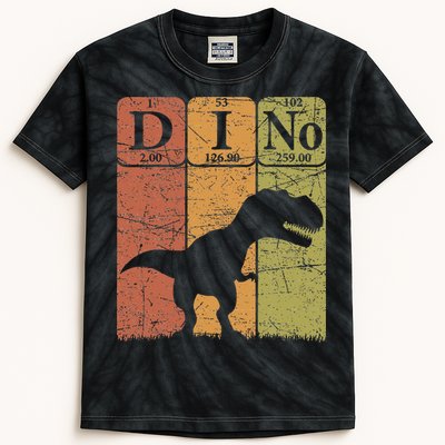 Dinosaur Periodic Table Elements T Rex Dino Paleontologist Kids Tie-Dye T-Shirt