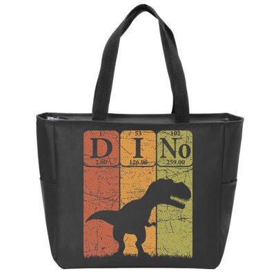 Dinosaur Periodic Table Elements T Rex Dino Paleontologist Zip Tote Bag