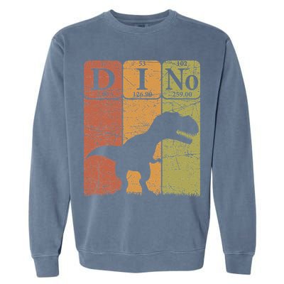 Dinosaur Periodic Table Elements T Rex Dino Paleontologist Garment-Dyed Sweatshirt