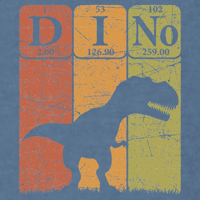 Dinosaur Periodic Table Elements T Rex Dino Paleontologist Garment-Dyed Sweatshirt
