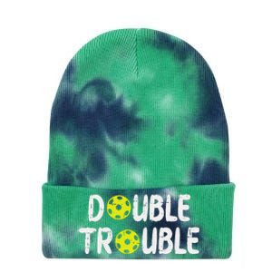 Double Pickleball Trouble Pickle Ball Matching Tie Dye 12in Knit Beanie