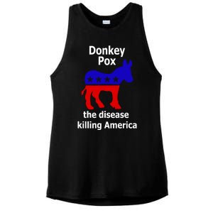 Donkey Pox The Disease Killing America Anti Liberal Ladies PosiCharge Tri-Blend Wicking Tank