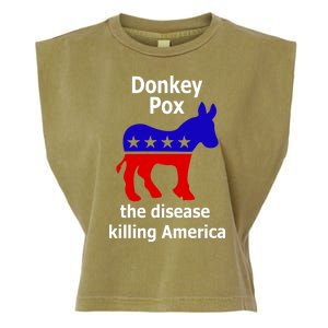 Donkey Pox The Disease Killing America Anti Liberal Garment-Dyed Women's Muscle Tee