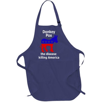 Donkey Pox The Disease Killing America Anti Liberal Full-Length Apron With Pockets