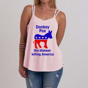 Donkey Pox The Disease Killing America Anti Liberal Women's Strappy Tank