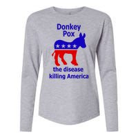 Donkey Pox The Disease Killing America Anti Liberal Womens Cotton Relaxed Long Sleeve T-Shirt